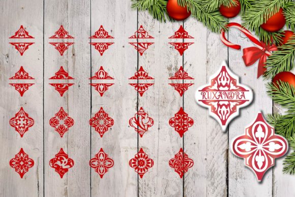 Christmas Arabesque Ornament Bundle for Crafts