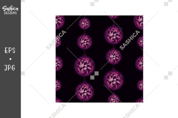 Christmas Ball and Cannabis Leaves Patterns