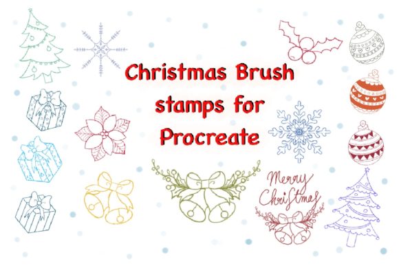 Christmas Brush Stamps for Procreate