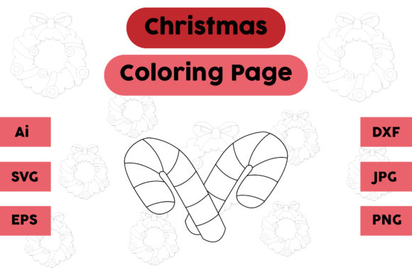Christmas Coloring Page - Candy 08