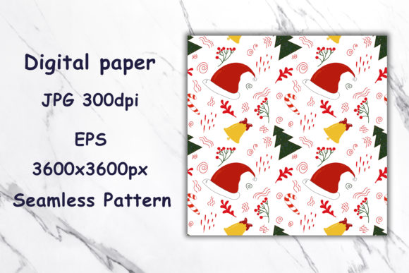 Christmas Digital Papers Santa: A Festive Pattern for Branding
