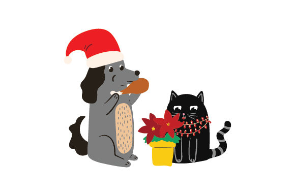 Christmas Pets: A Festive Graphic Design Asset