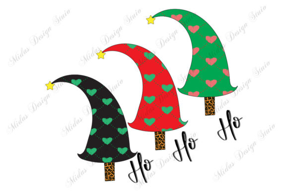 Green and Red Christmas Tree Sublimation for Crafts