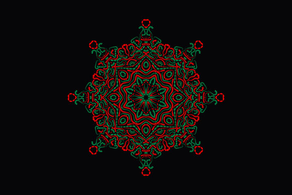 Mandala Pattern Flowers Stars Christmas