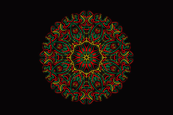Mandala Pattern Great Green Christmas