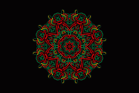 Mandala Pattern Layered Flower Christmas