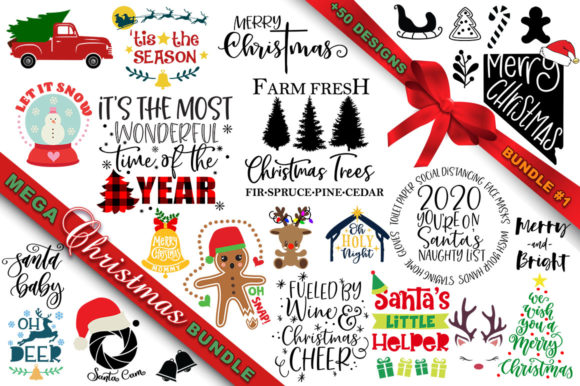 MEGA Christmas SVG Bundle 1 for Crafts