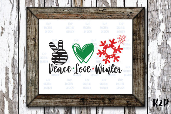 Peace Love Winter Snowflake Christmas Crafts