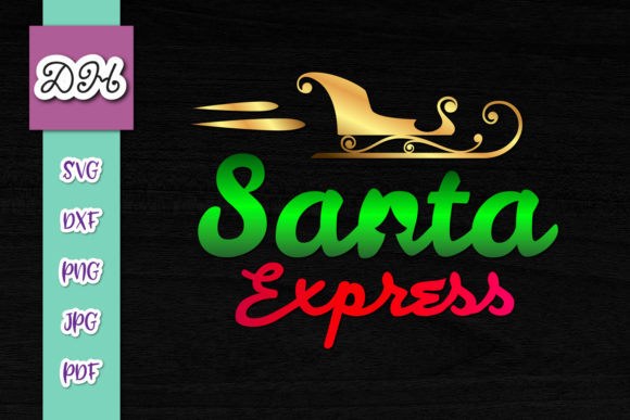 Santa Express Merry Christmas Print Cut Crafts