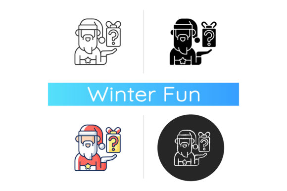 Secret Santa Icon: A Versatile Graphic Design Asset