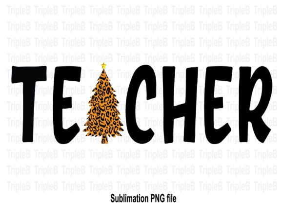 Teacher Christmas Tree Sublimation 4 for Crafts
