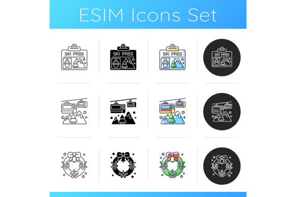 Winter Fun Icons Set: A Creative Design Boost for Branding